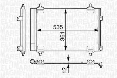 MAGNETI MARELLI 350203602000 -  Конденсатор, кондиционер